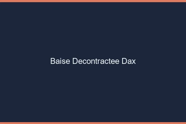 Baise Décontractée Dax