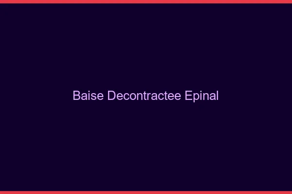 Baise Décontractée Épinal