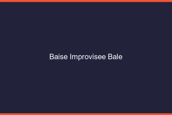 Baise Improvisée Bâle