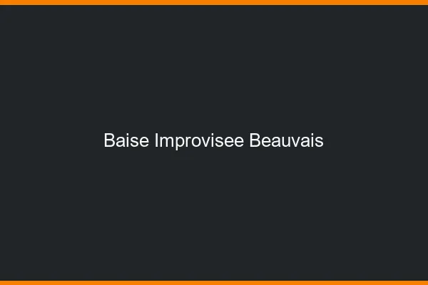 Baise Improvisée Beauvais