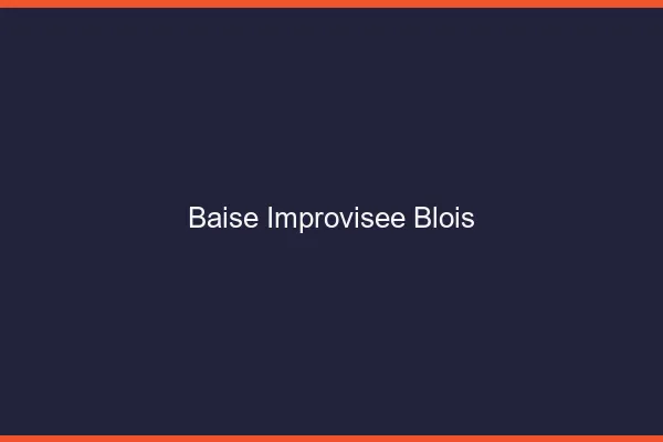 Baise Improvisée Blois