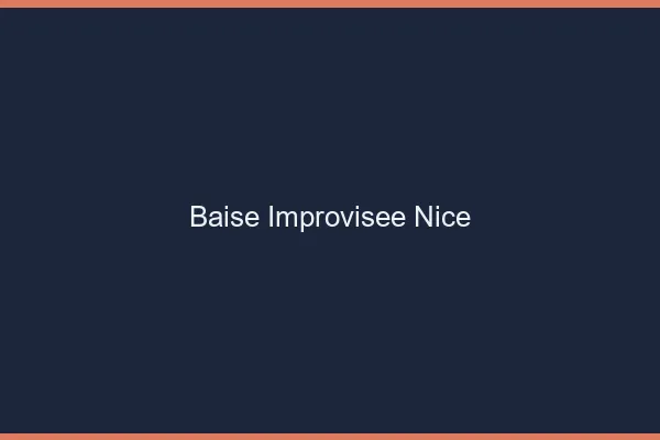 Baise Improvisée Nice