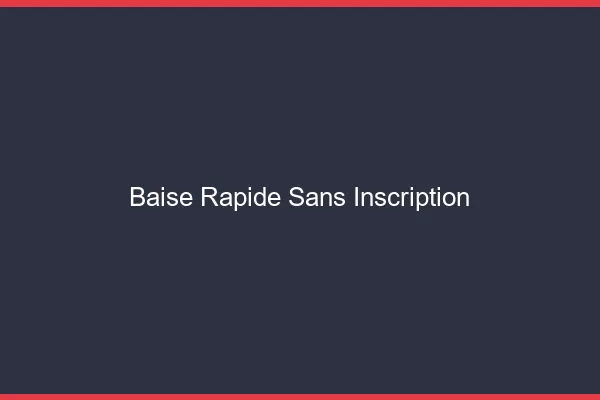 Baise Rapide Sans Inscription