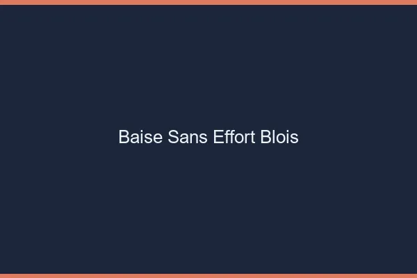 Baise Sans Effort Blois