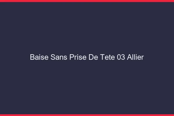 Baise Sans Prise de Tête Allier