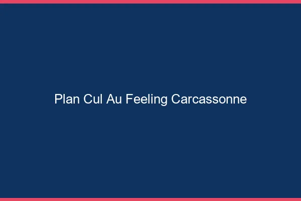 Plan Cul au Feeling Carcassonne