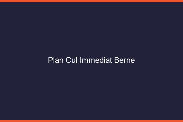 Plan Cul Immédiat Berne
