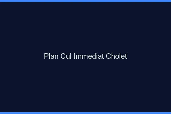 Plan Cul Immédiat Cholet