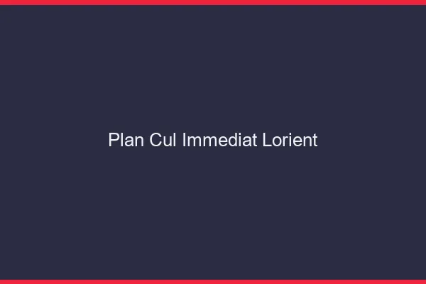 Plan Cul Immédiat Lorient