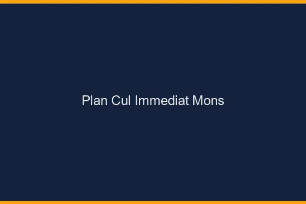 Plan Cul Immédiat Mons