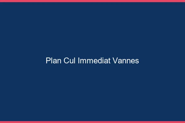 Plan Cul Immédiat Vannes
