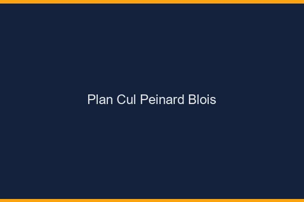 Plan Cul Peinard Blois