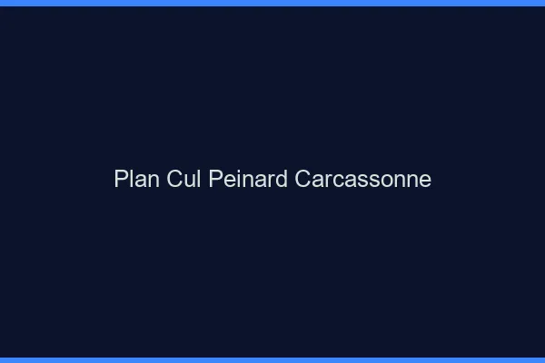 Plan Cul Peinard Carcassonne