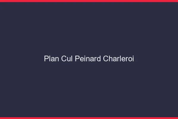Plan Cul Peinard Charleroi
