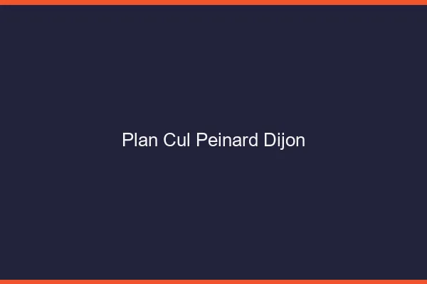 Plan Cul Peinard Dijon
