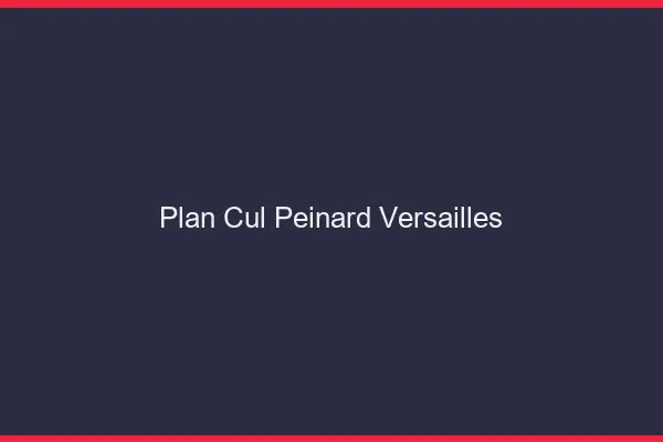 Plan Cul Peinard Versailles