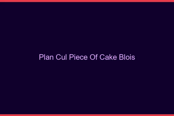 Plan Cul Piece of Cake Blois