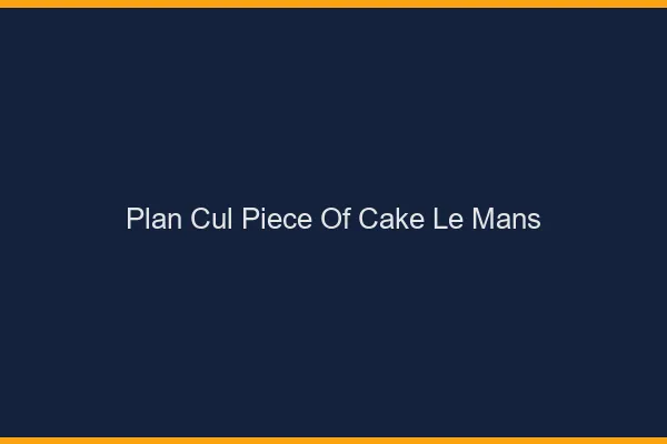 Plan Cul Piece of Cake Le Mans