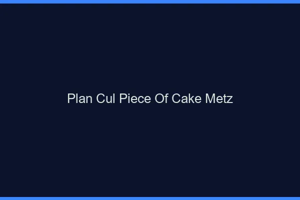 Plan Cul Piece of Cake Metz