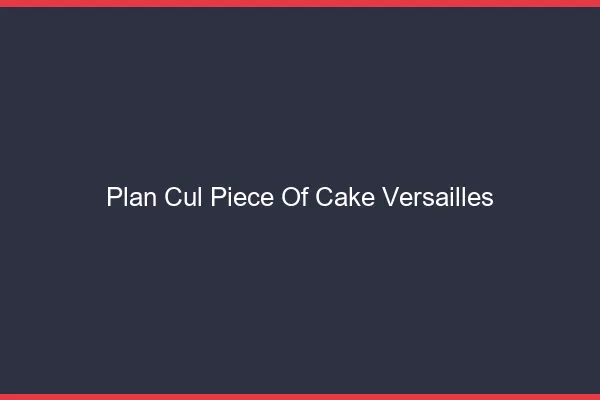 Plan Cul Piece of Cake Versailles