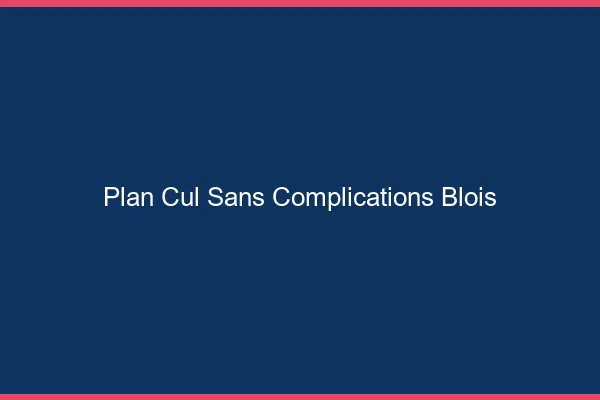 Plan Cul Sans Complications Blois