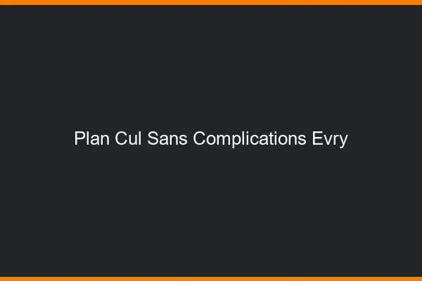 Plan Cul Sans Complications Évry