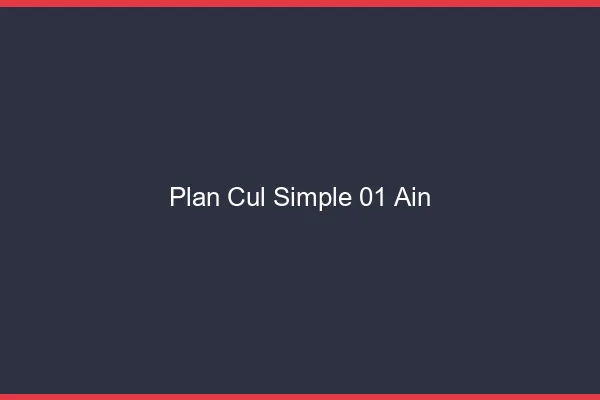 Plan Cul Simple Ain