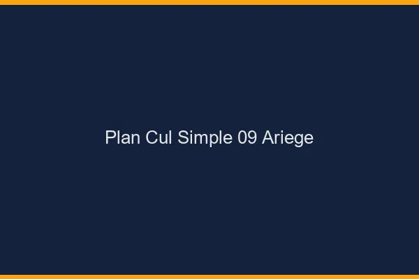 Plan Cul Simple Ariege