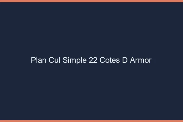 Plan Cul Simple Cotes D Armor