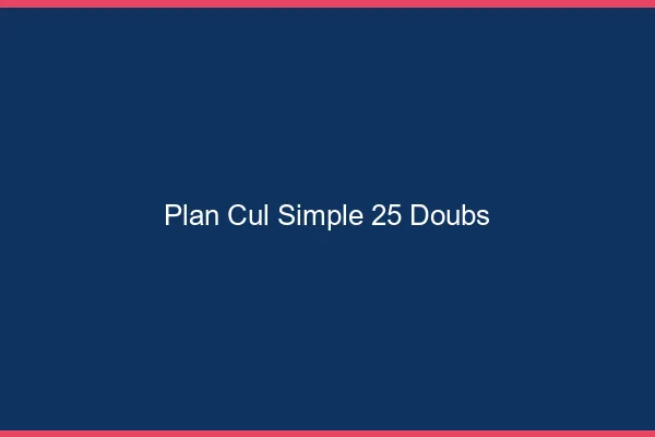 Plan Cul Simple Doubs
