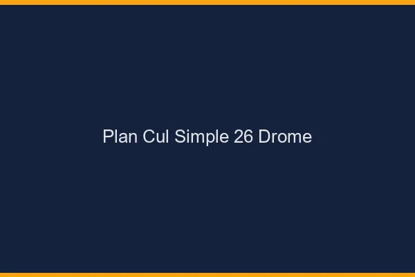Plan Cul Simple Drome