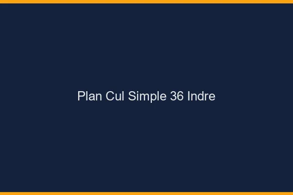 Plan Cul Simple Indre