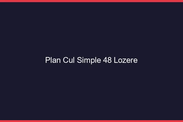 Plan Cul Simple Lozere
