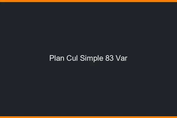 Plan Cul Simple Var