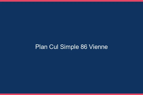 Plan Cul Simple Vienne