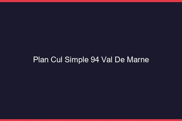 Plan Cul Simple Val De Marne