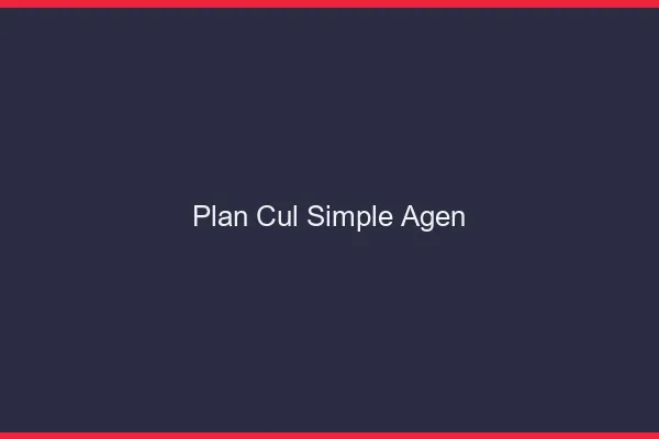 Plan Cul Simple Agen