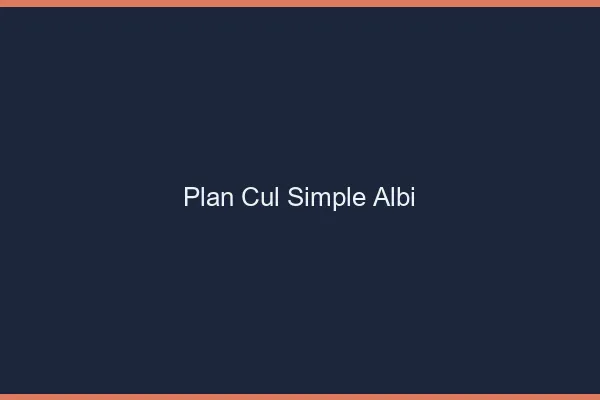 Plan Cul Simple Albi
