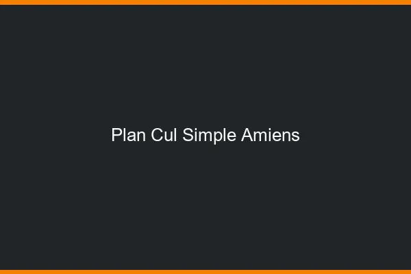 Plan Cul Simple Amiens