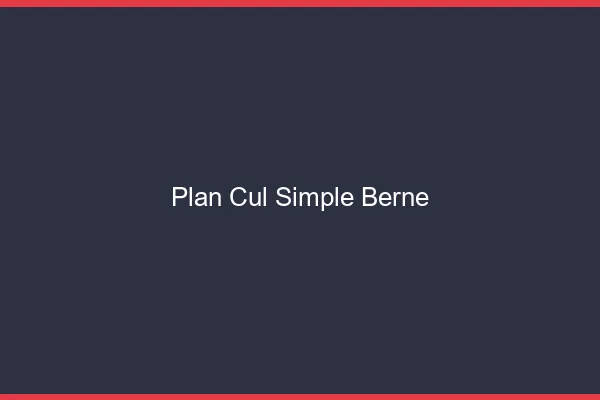 Plan Cul Simple Berne