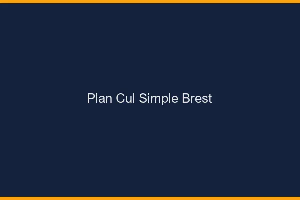 Plan Cul Simple Brest