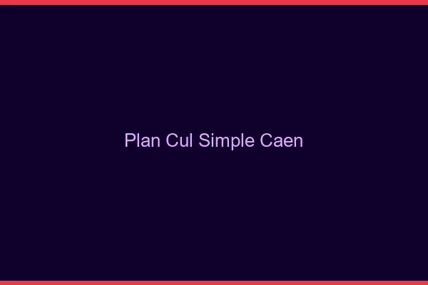 Plan Cul Simple Caen