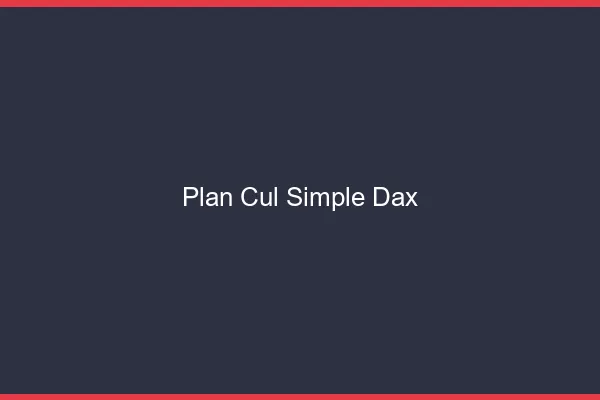 Plan Cul Simple Dax