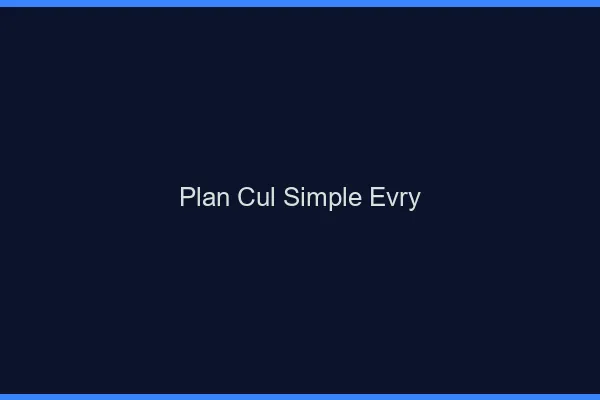 Plan Cul Simple Évry