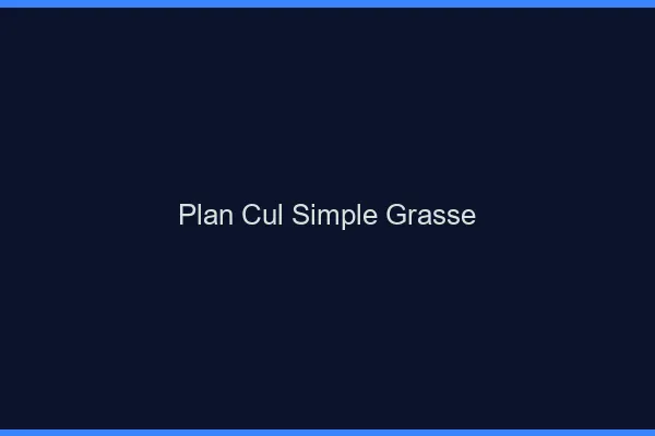 Plan Cul Simple Grasse