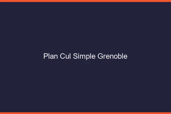 Plan Cul Simple Grenoble
