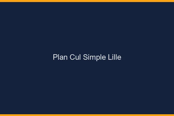Plan Cul Simple Lille
