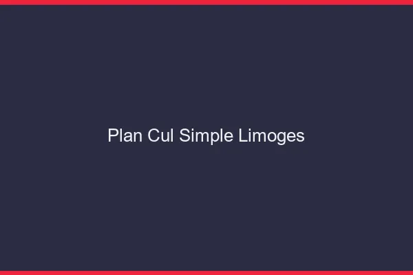 Plan Cul Simple Limoges