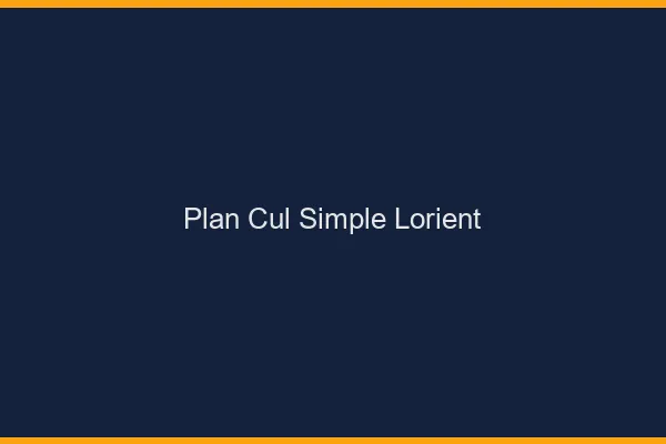 Plan Cul Simple Lorient