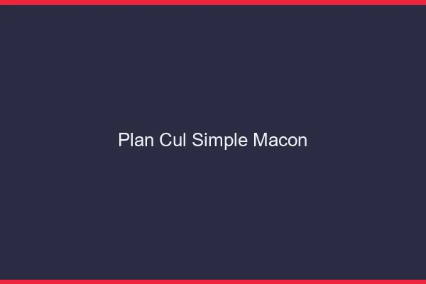 Plan Cul Simple Mâcon